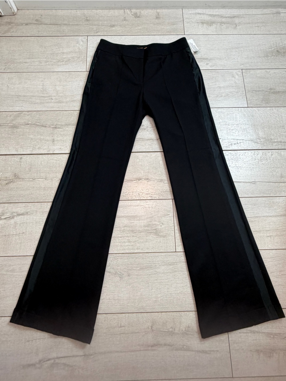 Roberto Cavalli Black Tuxedo Side Stripe Dress Pants Size 44 NWT Made in Italy